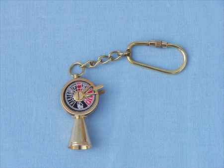 K-225 Solid Brass Titanic Engine Telegraph Keyring 5 in. Nautical Accents Decorative Accent