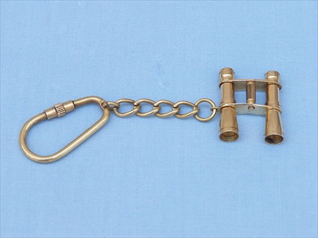 K-263 Solid Brass Binocular Key Chain 5 in. Nautical Accents Decorative Accent