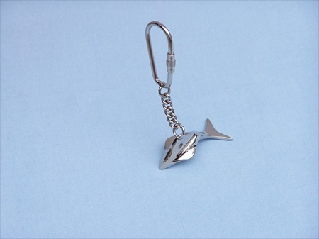 Solid Brass Dolphin Key Chain 4 in. Nautical Accents Decorative Accent