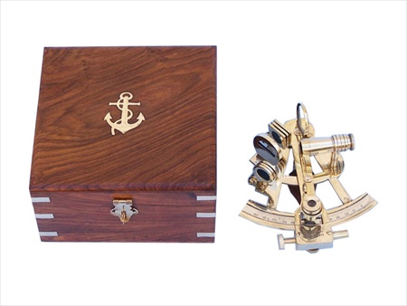 Captains Brass Sextant 8 in. Compasses Decorative Accent -  JensenDistributionServices, MI74401