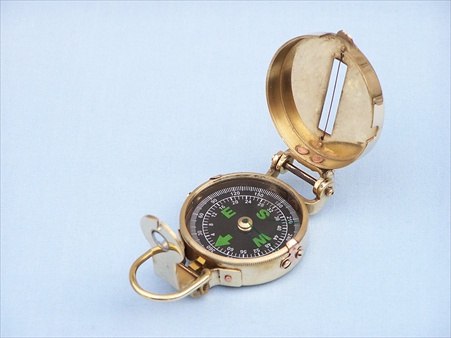 Picture of Handcrafted Model Ships CO-0583 Solid Brass Military Compass 4 in. Compasses Decorative Accent