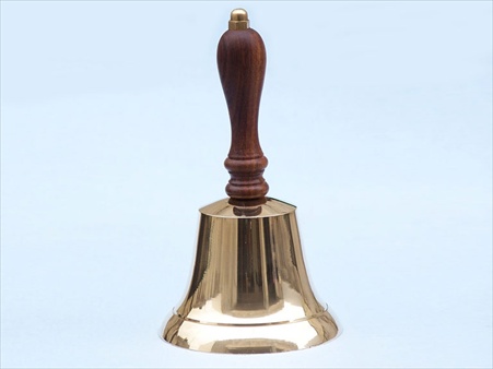 Picture of Handcrafted Model Ships BL-2015 Brass Hand Bell 9 in. Bells Decorative Accent