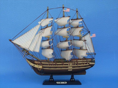Picture of Handcrafted Model Ships B0804 USS Constitution 15 in. Decorative Tall Model Ship