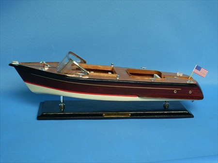 Runabout 20 Chris Craft Runabout 20 in. Decorative Speed Boat -  Handcrafted Model Ships
