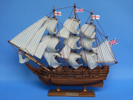 Picture of Handcrafted Model Ships HMS Beagle 14 Darwins HMS Beagle 14 in. Decorative Tall Model Ship