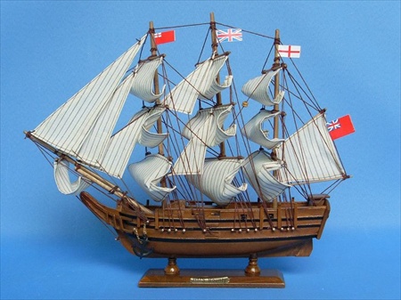 Picture of Handcrafted Model Ships HMS Bounty 15 HMS Bounty 15 in. Decorative Famous Ship