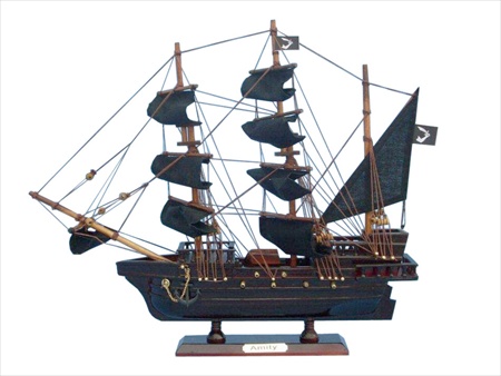 Picture of Handcrafted Model Ships Amity 14 Thomas Tews Amity 14 in. Decorative Model Pirate Ships