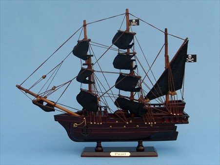 Picture of Handcrafted Model Ships Pearl 14 Edward Englands Pearl 14 in. Decorative Tall Model Ship