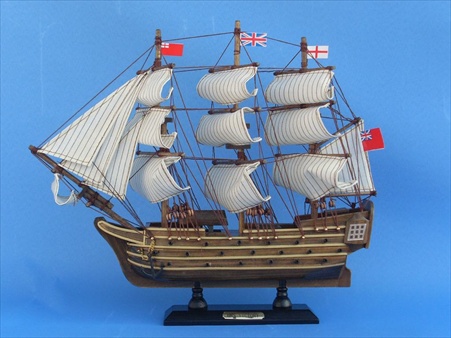 Picture of Handcrafted Model Ships A0106 HMS Victory 14 in. Decorative Tall Model Ship