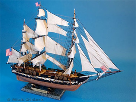 Picture of Handcrafted Model Ships B0803 USS Constitution 30 in. Decorative Tall Model Ship