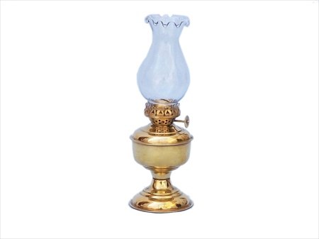 NL-1140 Solid Brass Table Oil Lamp 10 in. Decorative Accent