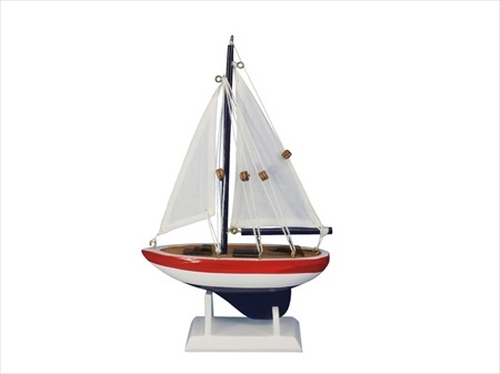 Picture of Handcrafted Model Ships Sailboat9-100 USA Sailor 9 in. Model Ship Decorative Accent