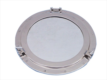 Deluxe Class Chrome Porthole Mirror 20 in. Decorative Accent