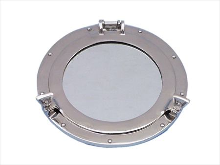 Deluxe Class Chrome Porthole Mirror 12 in. Decorative Accent