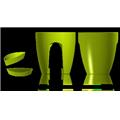 Greenbo GPR51 Rail Planter in Apple Green, Set of 2 Greenbo GPR51 Rail Planter in Apple Green, Set of 2
