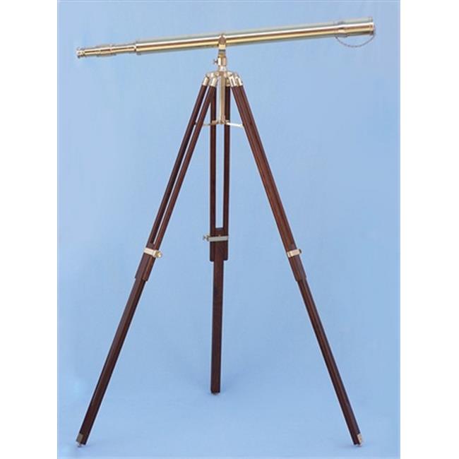 Handcrafted Model Ships ST-0117 Floor Standing Brass Galileo Telescope 62 in....