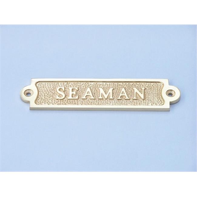 Handcrafted Model Ships MC-2215-Brass Solid Brass Seaman Sign 6 in. Signs & F...