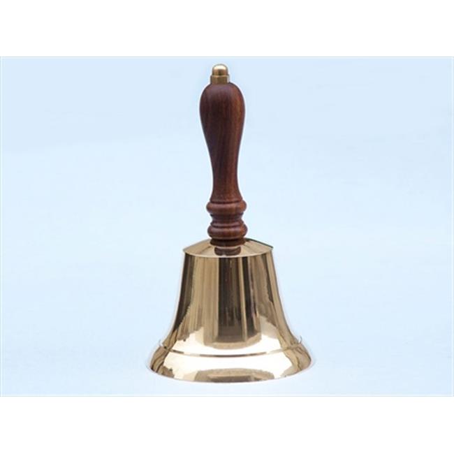 Handcrafted Model Ships BL-2015 Brass Hand Bell 9 in. Bells Decorative Accent