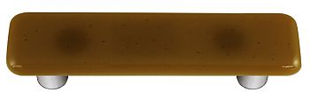 Light Bronze Rectangle Glass Cabinet Pull - Aluminum Post