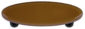 HK1015-POB Light Bronze Oval Glass Cabinet Pull - Black Post