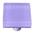 Bubbles Neo-Lavender Rectangle Glass Cabinet Pull - Aluminum Post