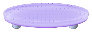 Bubbles Neo-Lavender Oval Glass Cabinet Pull - Aluminum Post