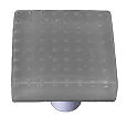 Bubbles Deco Gray Rectangle Glass Cabinet Pull - Aluminum Post
