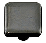 Metallic Silver Square Glass Cabinet Knob - Aluminum Post