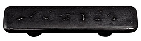 Metallic Silver Irid Rectangle Glass Cabinet Pull - Aluminum Post