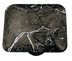 Metallic Fractures Slate Rectangle Glass Cabinet Pull - Black Post