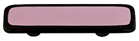Black Border with Dusty Lilac Rectangle Glass Cabinet Pull - Aluminum Post