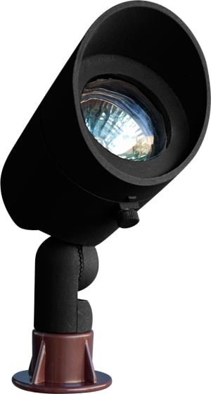 LV130-B Cast Aluminum Directional Spot Light with Hood- Black