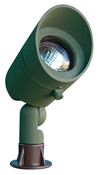 Cast Aluminum Directional Spot Light with Hood- Green