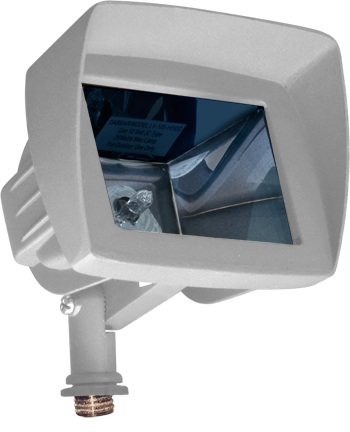 Cast Aluminum Directional Area Flood Light with Hood - White