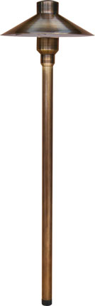 Brass Path, Walkway and Area Light, Weathered Brass