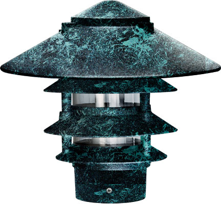 Picture of Dabmar Lighting D5400-VG Cast Aluminum Four Tier Pagoda Light with 3 In. Base&#44; Verde Green