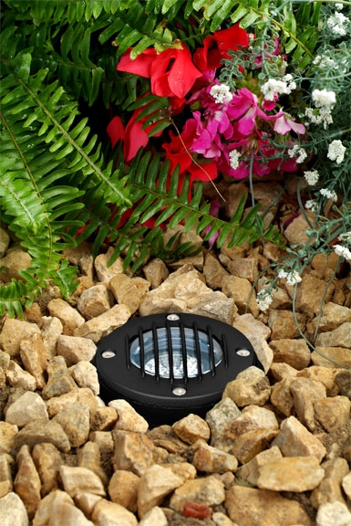 Picture of Dabmar Lighting LV300-B-SLV Cast Aluminum In-Ground Well Light with Grill- Black