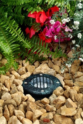 Picture of Dabmar Lighting LV300-VG-SLV Cast Aluminum In-Ground Well Light with Grill- Verde Green