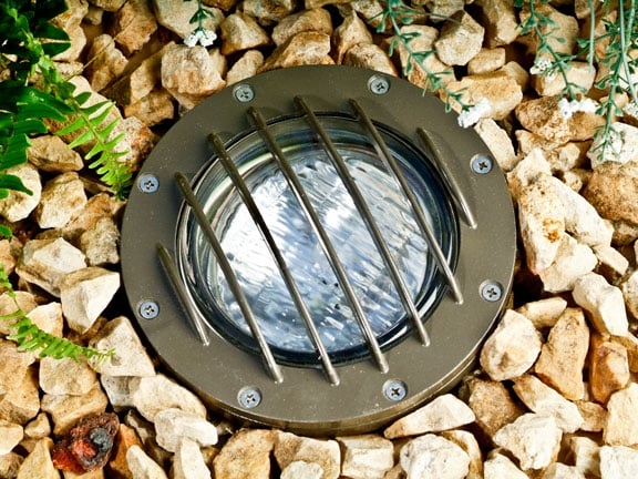 Picture of Dabmar Lighting LV305-BZ-SLV Cast Aluminum In-Ground Well Light with Grill- Bronze