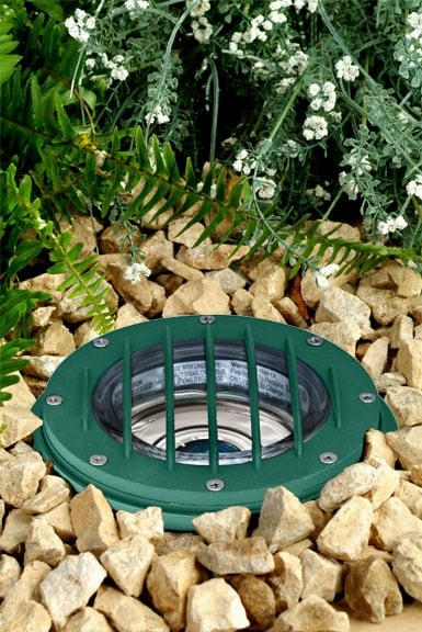 Picture of Dabmar Lighting LV305-G-MR Cast Aluminum In-Ground Well Light with Grill- Green