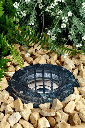 Picture of Dabmar Lighting LV305-VG-MR Cast Aluminum In-Ground Well Light with Grill- Verde Green
