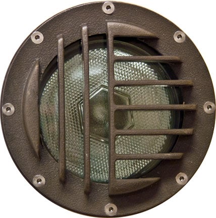 Picture of Dabmar Lighting FG4460 Fiberglass In-Ground Well Light with Convex Grill- Bronze
