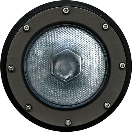 Cast Aluminum In-Ground Well Light with PVC Sleeve, Black