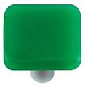 Hot Knobs HK1021-KA Emerald Green Square Glass Cabinet Knob - Aluminum Post Hot Knobs HK1021-KA Emerald Green Square Glass Cabinet Knob - Aluminum Post