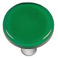 Hot Knobs HK1021-KRA Emerald Green Round Glass Cabinet Knob - Aluminum Post Hot Knobs HK1021-KRA Emerald Green Round Glass Cabinet Knob - Aluminum Post