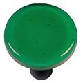 Hot Knobs HK1021-KRB Emerald Green Round Glass Cabinet Knob - Black Post Hot Knobs HK1021-KRB Emerald Green Round Glass Cabinet Knob - Black Post