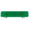 Hot Knobs HK1021-PA Emerald Green Rectangle Glass Cabinet Pull - Aluminum Post Hot Knobs HK1021-PA Emerald Green Rectangle Glass Cabinet Pull - Aluminum Post