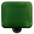 Hot Knobs HK1022-KB Dark Forest Green Square Glass Cabinet Knob - Black Post Hot Knobs HK1022-KB Dark Forest Green Square Glass Cabinet Knob - Black Post