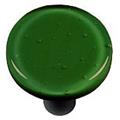 Hot Knobs HK1022-KRB Dark Forest Green Round Glass Cabinet Knob - Black Post Hot Knobs HK1022-KRB Dark Forest Green Round Glass Cabinet Knob - Black Post