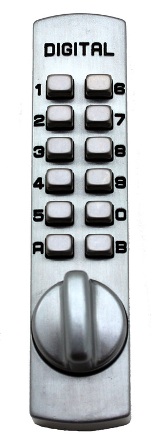 C-150-SN Mechanical Keyless Surface Mount Hook Bolt Lock - Satin Nickel